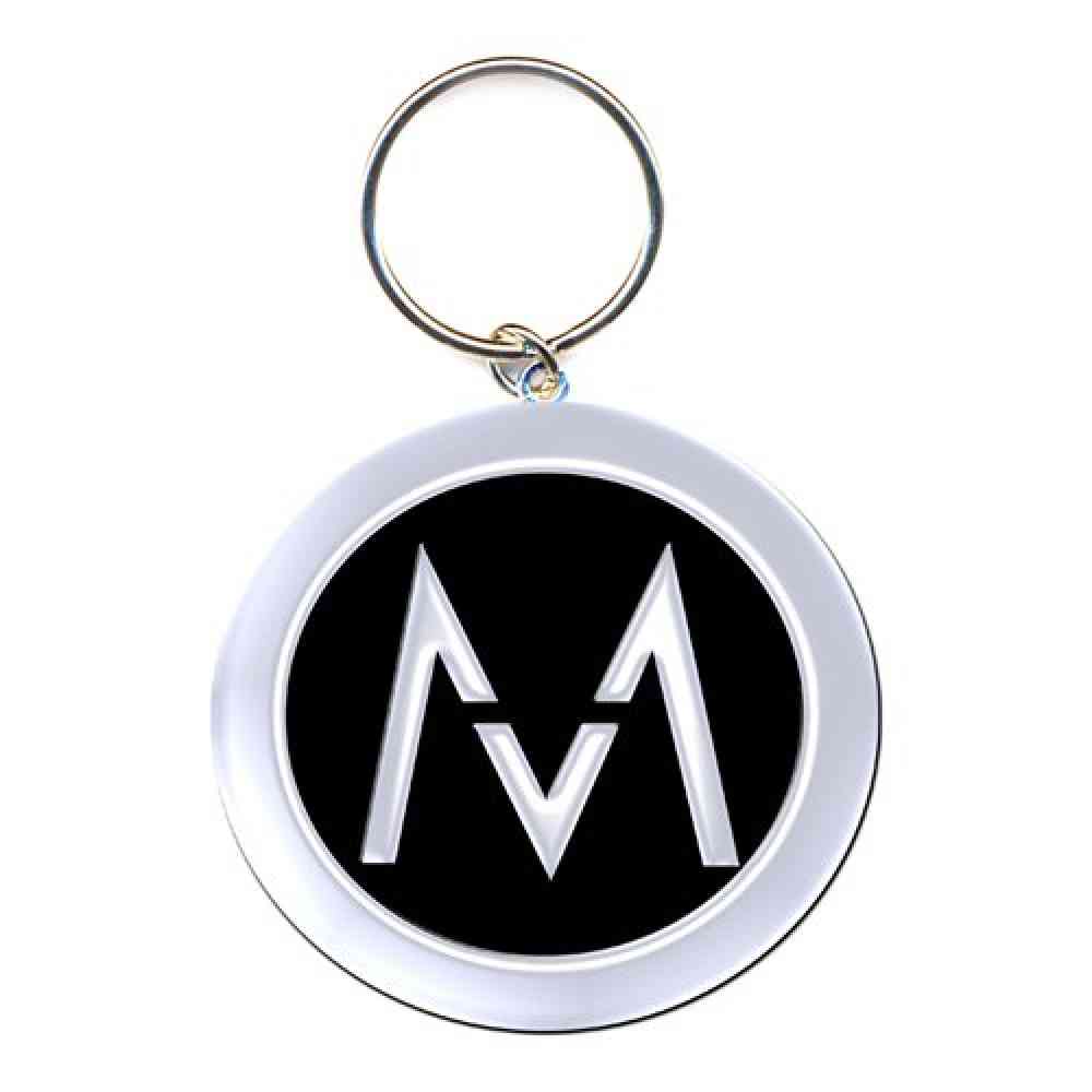 Maroon 5 - M Logo Sleutelhanger - Zilverkleurig/Zwart